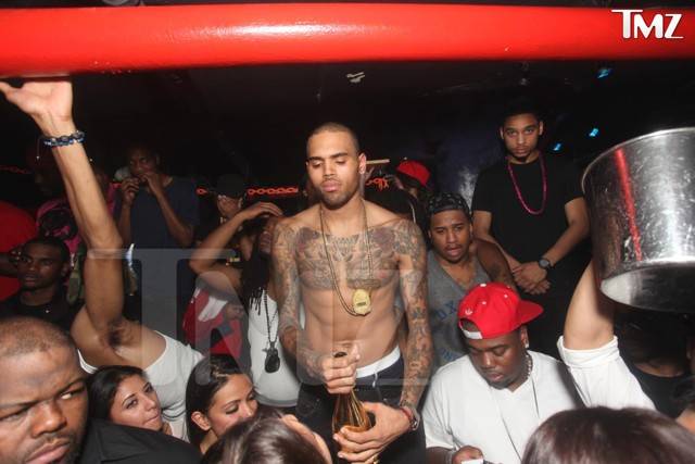 Chris Brown at WiP before the fight